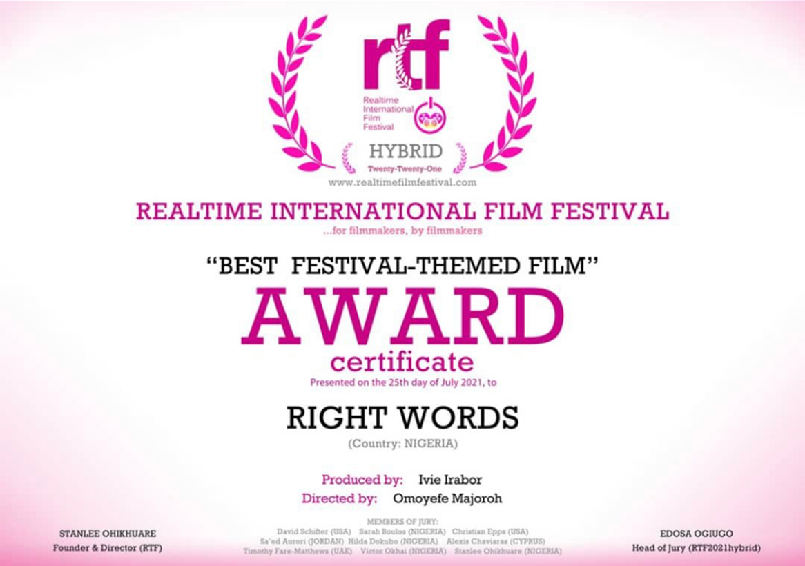 Ivie Irabor Film Award